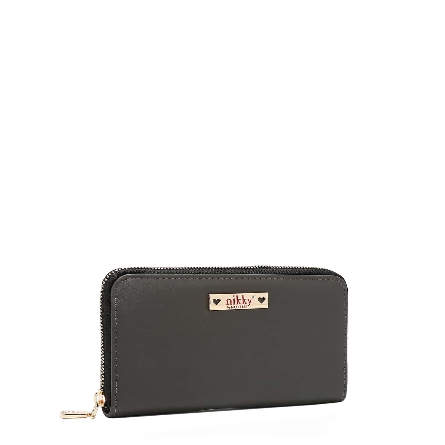 NK12832-NIKKY FINDS MEOW BLACK-WALLET-FRONT ANGLE