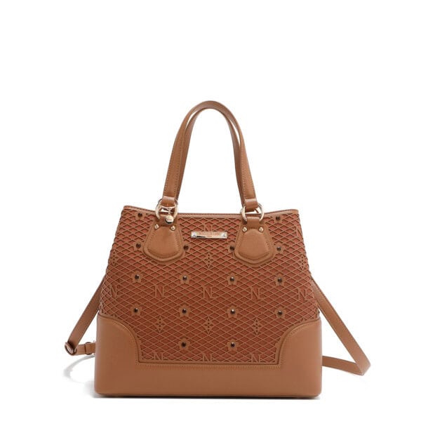 LSR17282 BROWN GRACIE SATCHEL HANDBAG 10%OFF