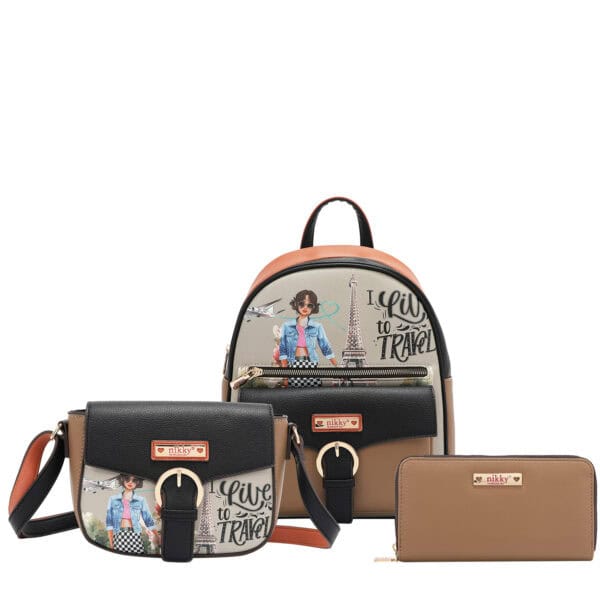 NK12373 I LIVE TO TRAVEL 3 PC SET